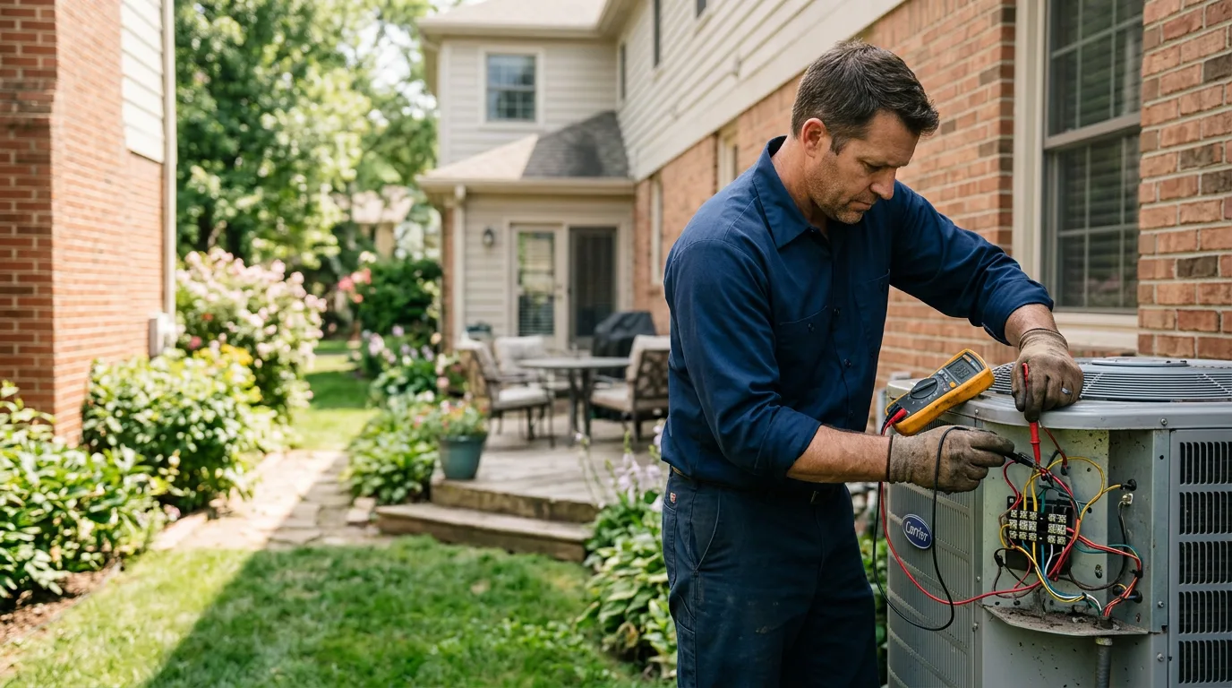 HVAC technician working near Acton, MA